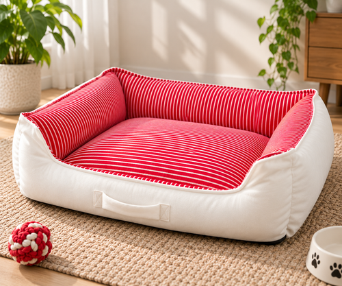 NOOMi Premium Velvet Pet Bed for Dogs & Cats – Soft, Cozy, Washable & Anti-Skid