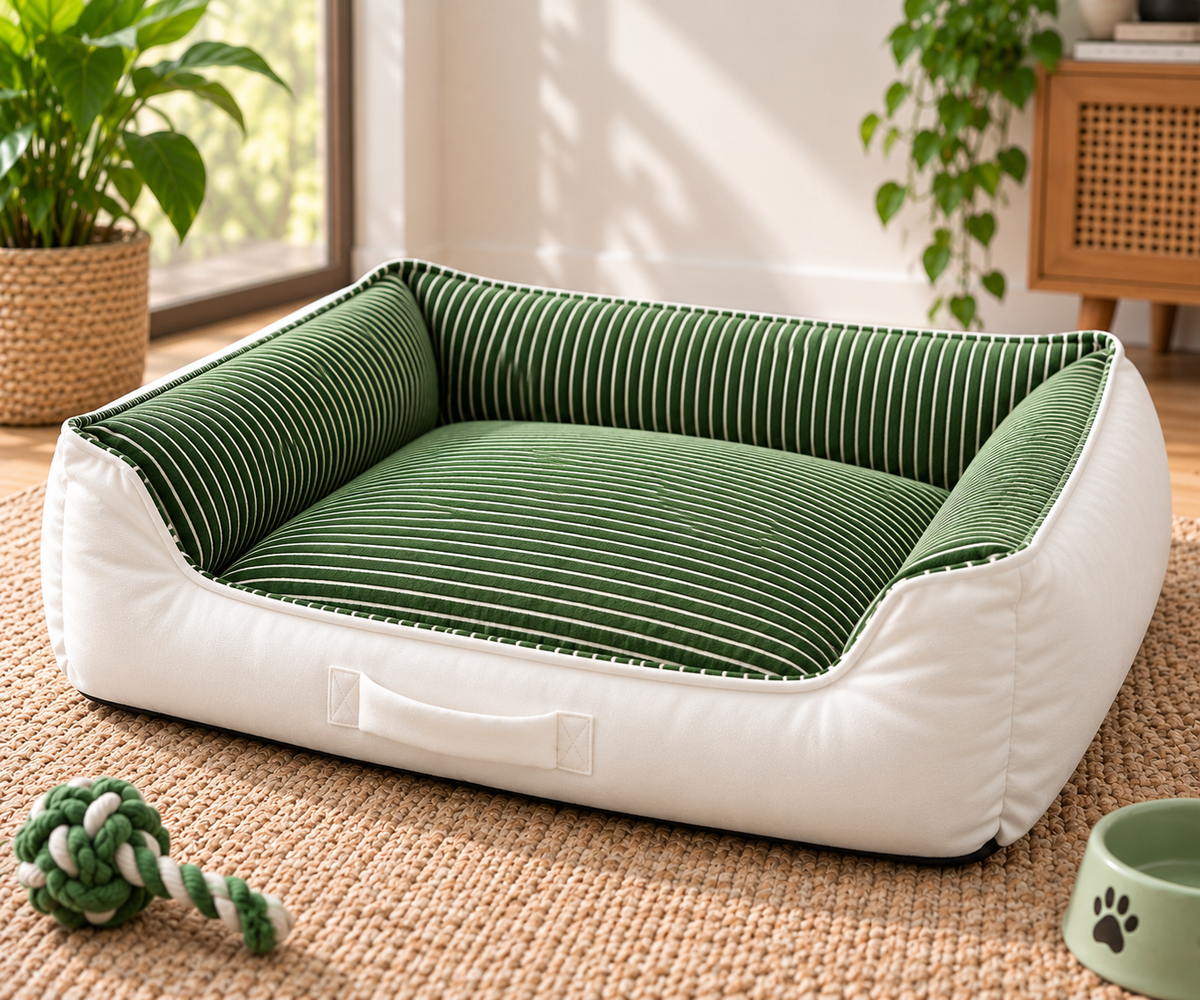 NOOMi Premium Velvet Pet Bed for Dogs & Cats – Soft, Cozy, Washable & Anti-Skid