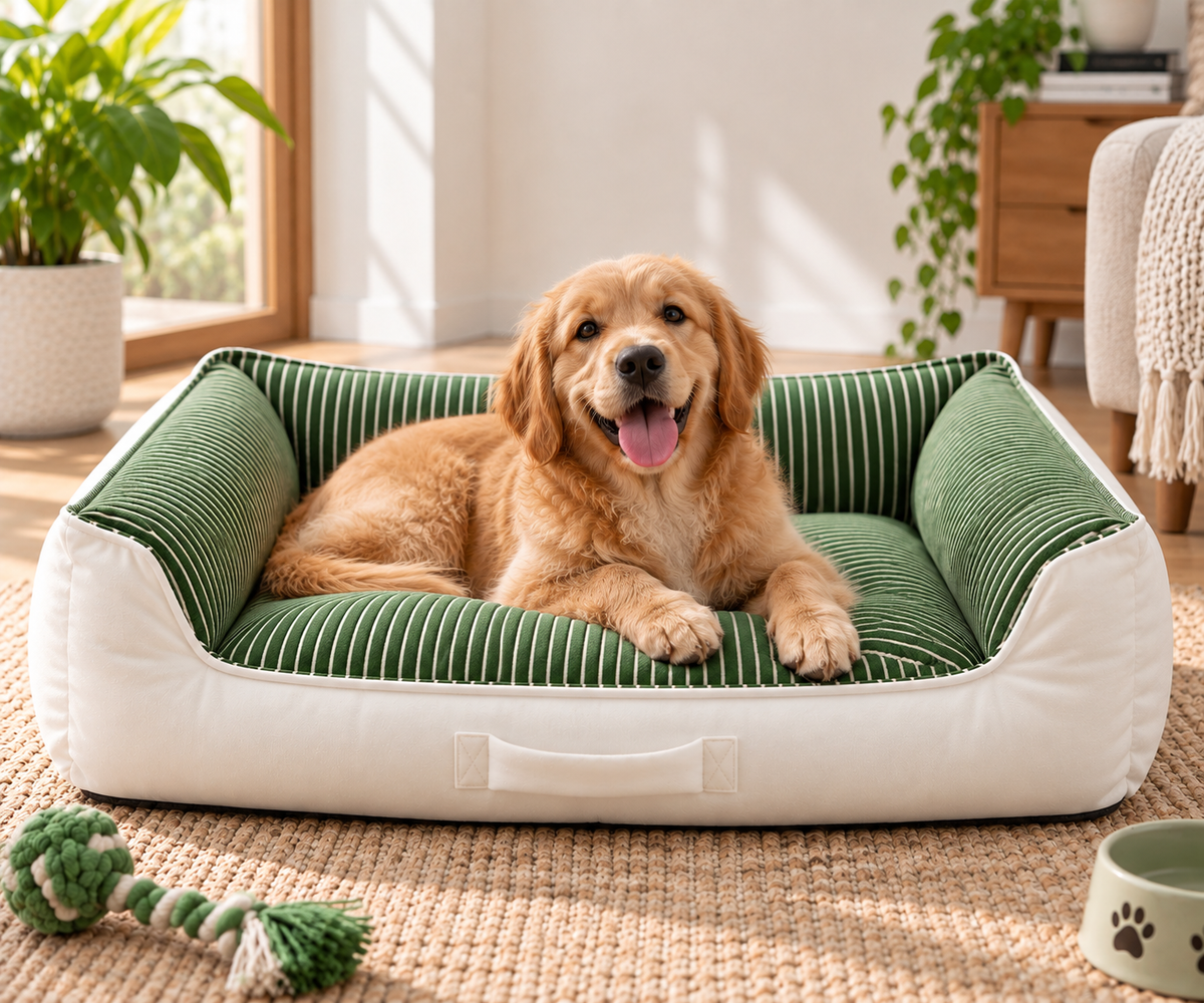 NOOMi Premium Velvet Pet Bed for Dogs & Cats – Soft, Cozy, Washable & Anti-Skid