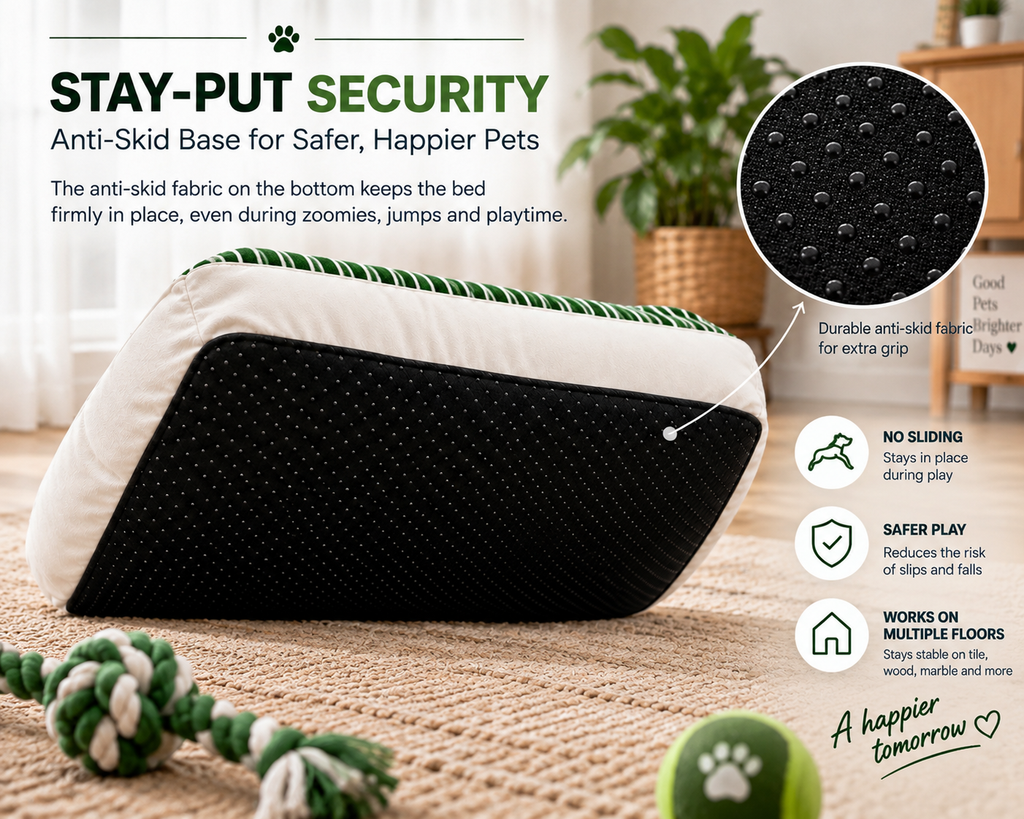 NOOMi Premium Velvet Pet Bed for Dogs & Cats – Soft, Cozy, Washable & Anti-Skid