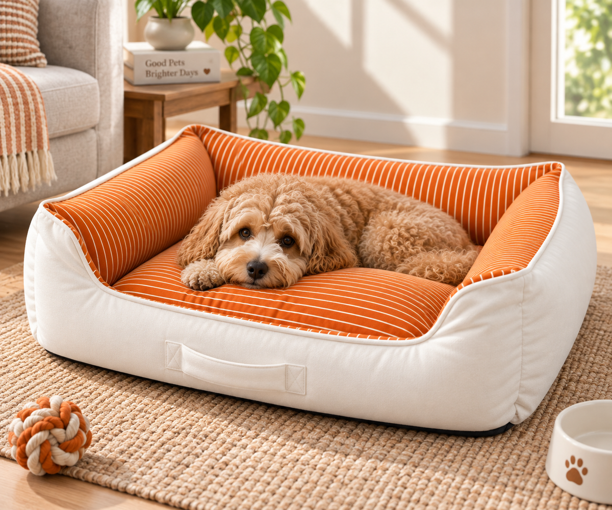NOOMi Premium Velvet Pet Bed for Dogs & Cats – Soft, Cozy, Washable & Anti-Skid