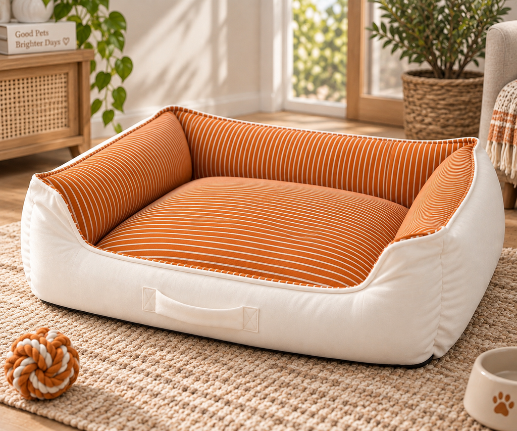 NOOMi Premium Velvet Pet Bed for Dogs & Cats – Soft, Cozy, Washable & Anti-Skid
