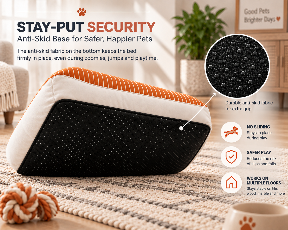 NOOMi Premium Velvet Pet Bed for Dogs & Cats – Soft, Cozy, Washable & Anti-Skid