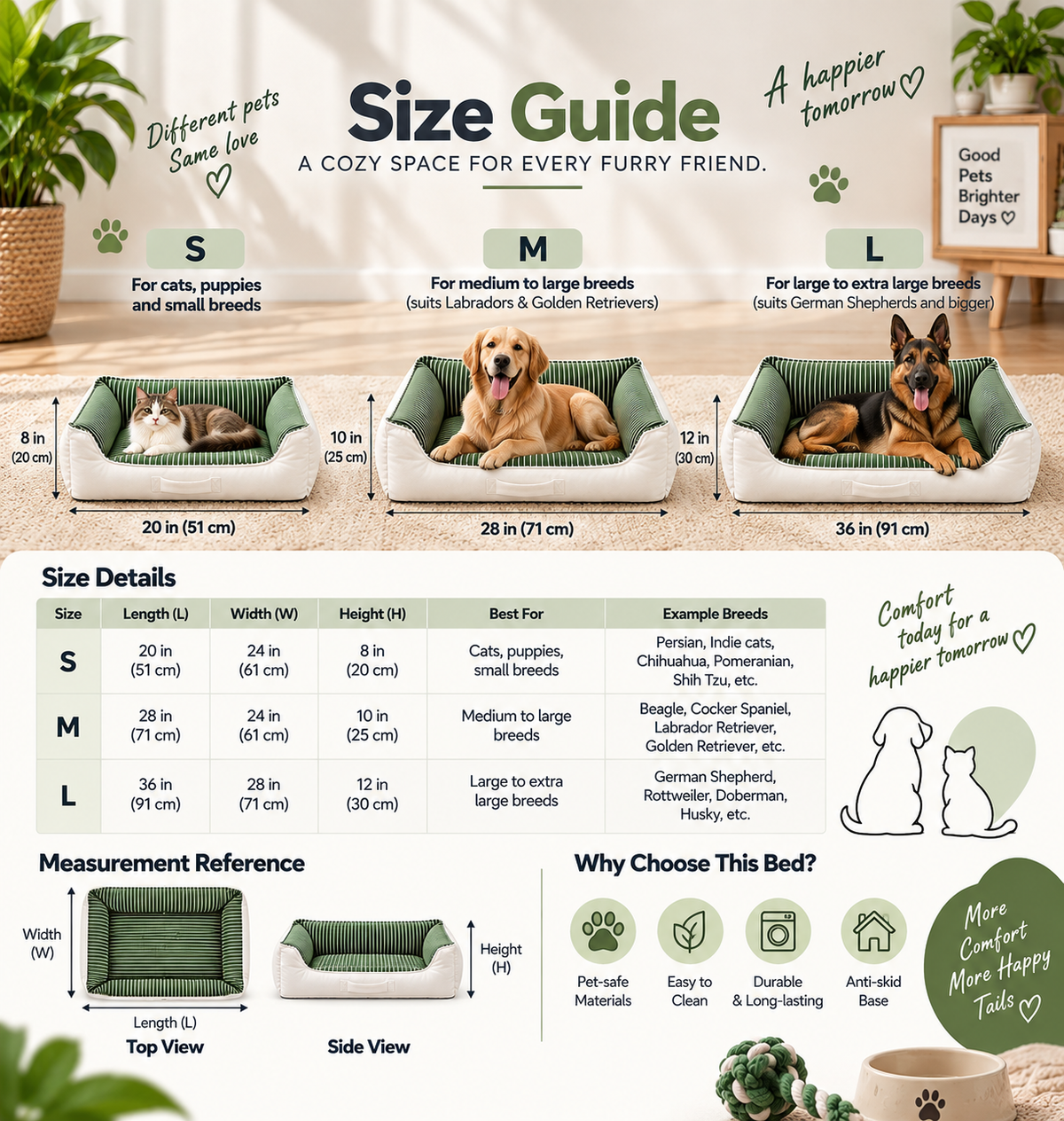 NOOMi Premium Velvet Pet Bed for Dogs & Cats – Soft, Cozy, Washable & Anti-Skid